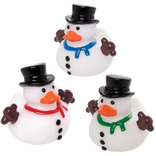 Funky Snowman Rubber Ducks  |  Pocket Money Toys Pocket Money Toys Pocket Money Toys