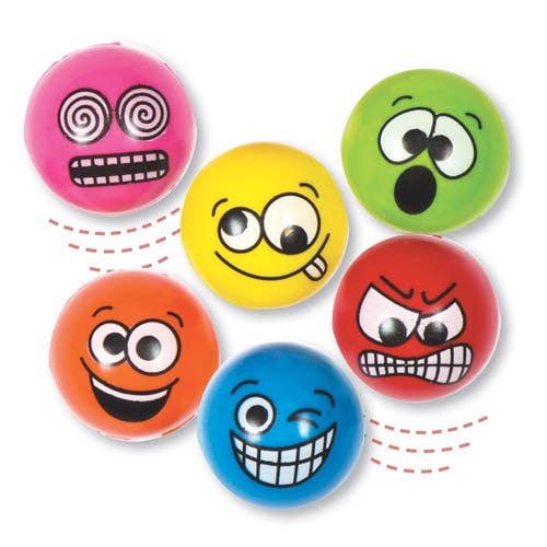 Funny Faces High Bounce Balls  |  Pocket Money Toys Pocket Money Toys Pocket Money Toys