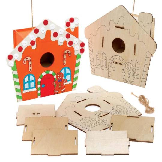 Gingerbread House Wooden Bird House Kits  |  Dress Up Dress Up Dress Up