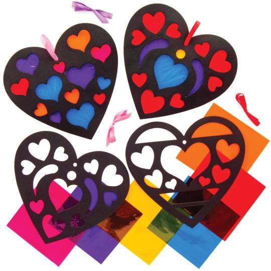 Heart Stained Glass Effect Decoration Kits  |  Dress Up Dress Up Dress Up