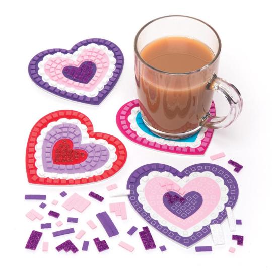 Mosaic Heart Coaster Kits  |  Dress Up Dress Up Dress Up