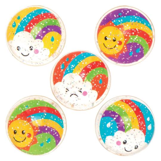 Rainbow Glitter Bouncy Balls  |  Pocket Money Toys Pocket Money Toys Pocket Money Toys