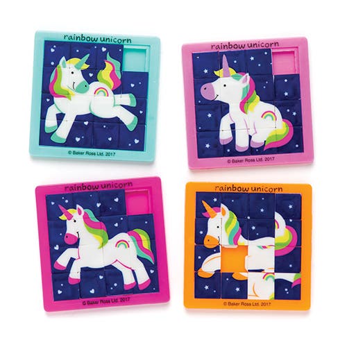 Rainbow Unicorn Sliding Puzzles  |  Pocket Money Toys Pocket Money Toys Pocket Money Toys