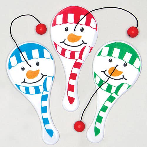 Snowman Mini Paddle Ball  |  Pocket Money Toys Pocket Money Toys Pocket Money Toys