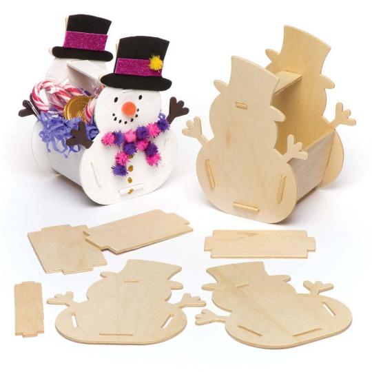 Snowman Wooden Basket Kits  |  Dress Up Dress Up Dress Up