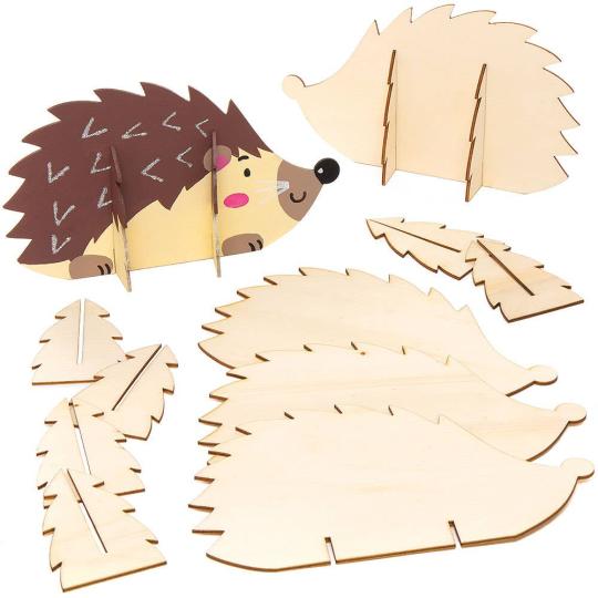 Stand-Up Wooden Hedgehogs  |  Dress Up Dress Up Dress Up