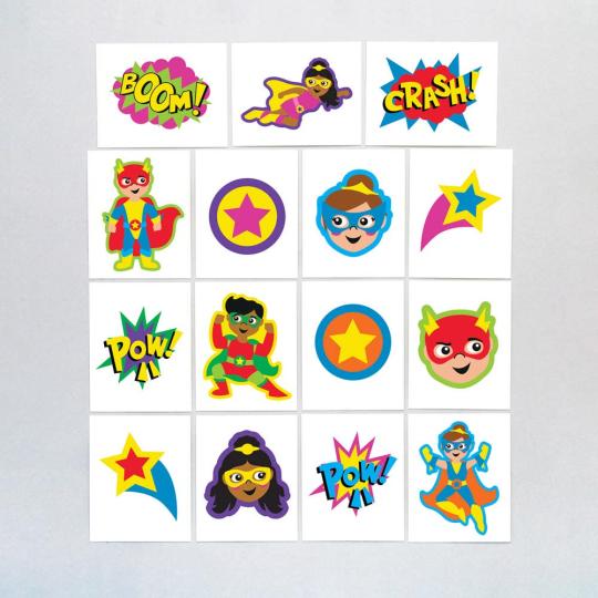 Star Superhero Tattoos  |  Pocket Money Toys Pocket Money Toys Pocket Money Toys