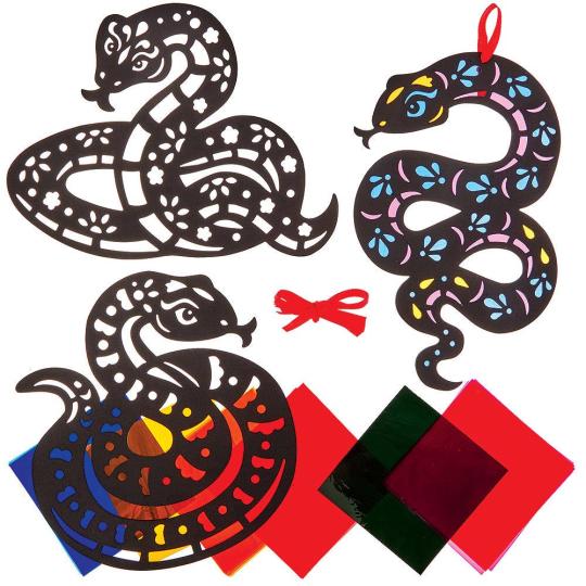 Year Of The Snake Stained Glass Decoration Kits  |  Dress Up Dress Up