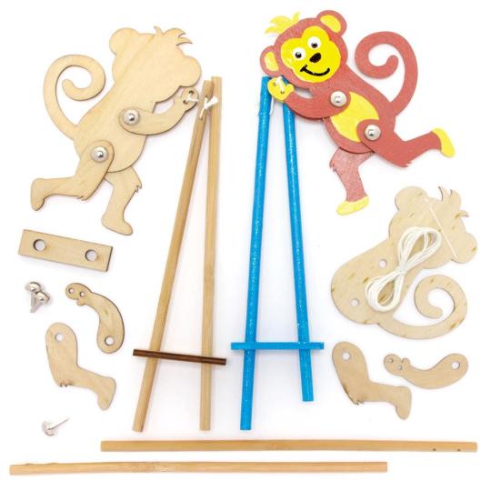 Flipping Monkey Wooden Acrobat Kits  |  Dress Up Dress Up Dress Up