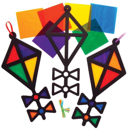 Kite Stained Glass Decoration Kits  |  Dress Up Dress Up Dress Up